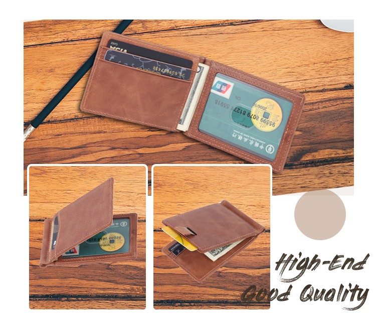 fashion custom leather money clip wholesale for promotional gift