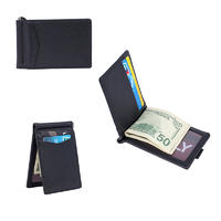 Slim Wallet for Men Money Clip RFID Blocking Bifold Grain Leather Front Pocket Wallet LT-BMM030