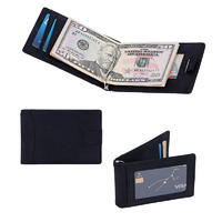 Money Clip RFID Blocking Bifold Slim Leather Front Pocket Wallet LT-BMM032