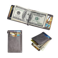 RFID Slim Minimalist Front Pocket Wallet Vintage Leather Wallet LT-BMM042