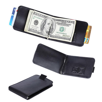 RFID Blocking Cowhide Leather Wallet for Men SIM Leather Money Clip Wallet LT-BMM045