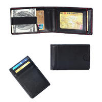 ODM/OEM Leather Magnetic Front Pocket Money Clip Wallet RFID Slim Wallet LT-BMM048