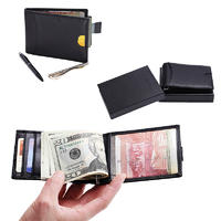 RFID Blocking Slim Bifold Leather Minimalist Front Pocket Money Clip Wallets LT-BMM049