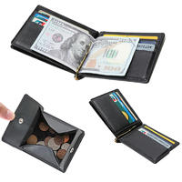 Small Real Leather Money Wallet Mini Coin Purse for Men and Women LT-BMM054