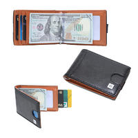slim Front Pocket RFID Blocking Card Holder Minimalist Mini Bifold Mens Wallets LT-BMM055