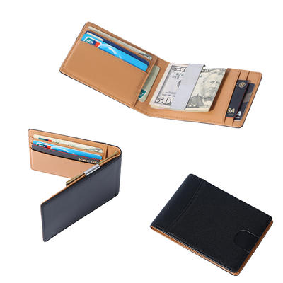 slim Front Pocket RFID Blocking Card Holder Minimalist Mini Bifold Money Clip Wallet LT-BMM058