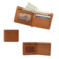 Fashion Men Slim RFID Genuine Leather Bifold Credit Card Holder Wallet LT-BMW009
