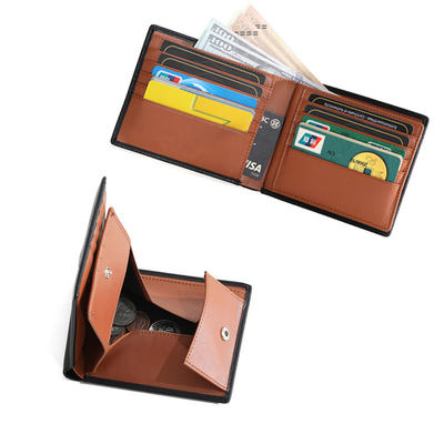 RFID Blocking Cowhide Leather Bifold Wallet for Men with coin pocket LT-BMW074
