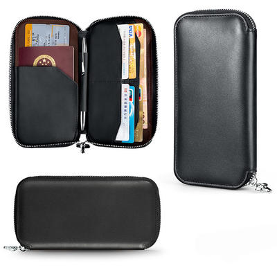 Zipper Passport Holder Wallet Rfid Leather Manufacturer