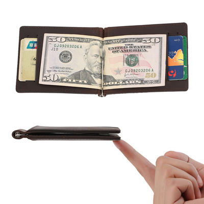 Wholesale Money Clip Leather Wallet Credit Card holder Wallet Manufacturer