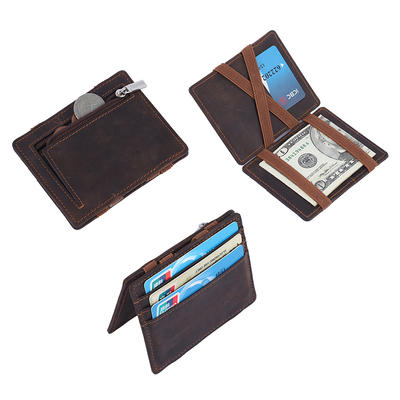 Mens Leather Wallets Wholesale Card Holder Wallet coin pocket Magic Wallet LT-BMW037