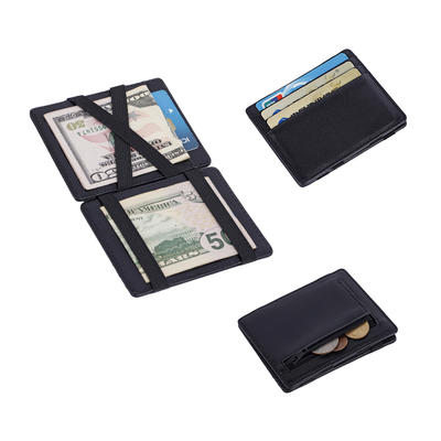 RFID credit ID card holder magic Italian leather wallet  LT-BMW033