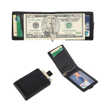 minimalist RFID blocking men's leather travel wallet   LT-BMM025