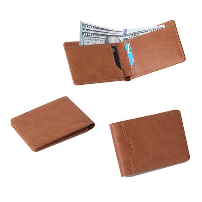 minimalist RFID blocking men's genuine leather wallet LT-BMW020