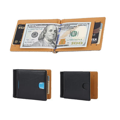 Rfid Leather Wallet Manufacturer customized leather wallet money clip wallet LT-MC003