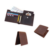 Genuine Leather RFID Blocking Bifold Wallet With Coin Pocket Handmade Leather Wallet LT-BMW058