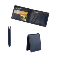 Men's RFID Blocking Genuine Leather Slim Wallet Minimalist Wallet Handmade Leather Wallet LT-BMW019